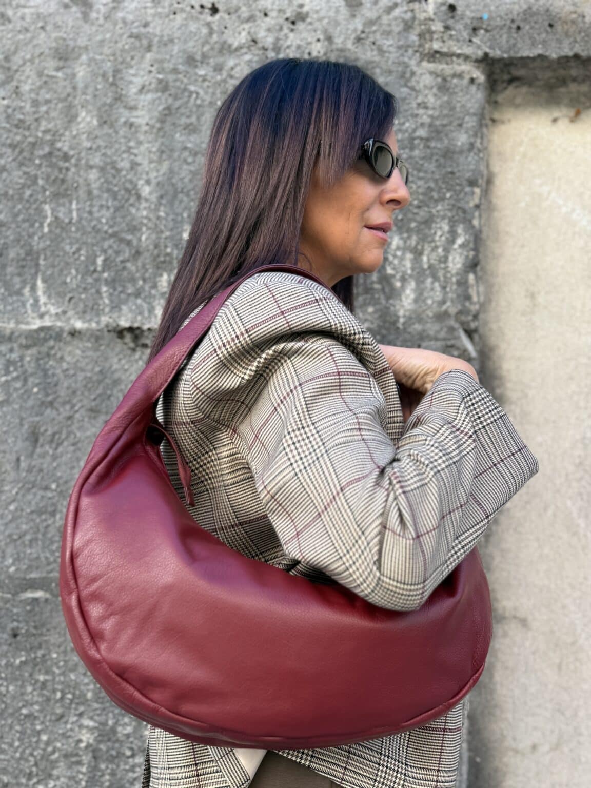 sac bandoulière en cuir rouge jackpot biba