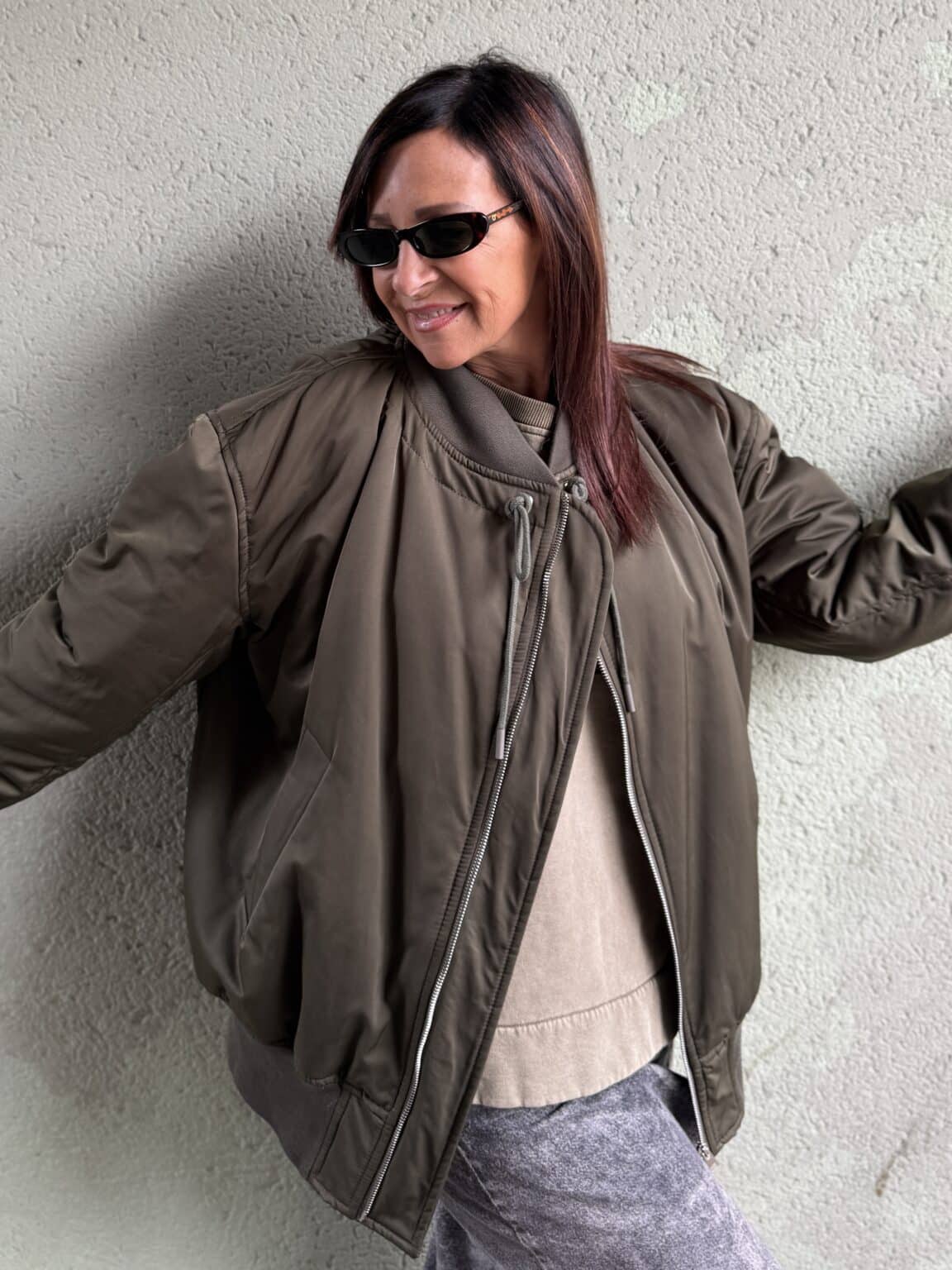 bomber oversize vert olive imperial