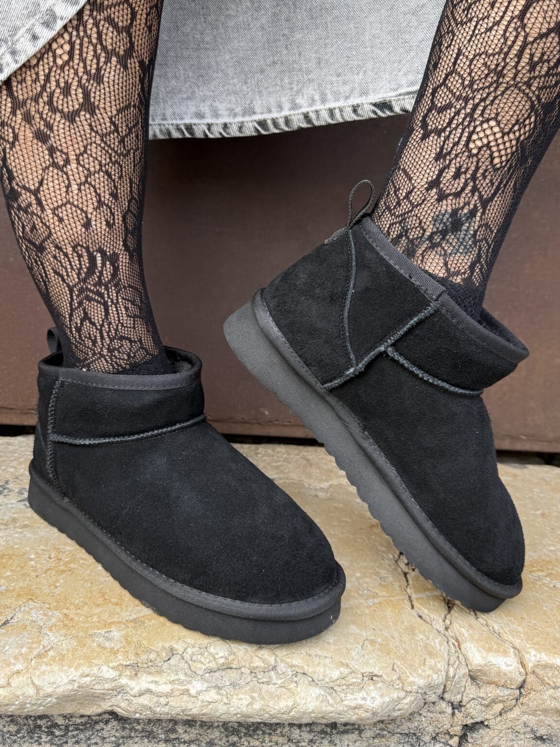 bottines fourrées noires alenoa