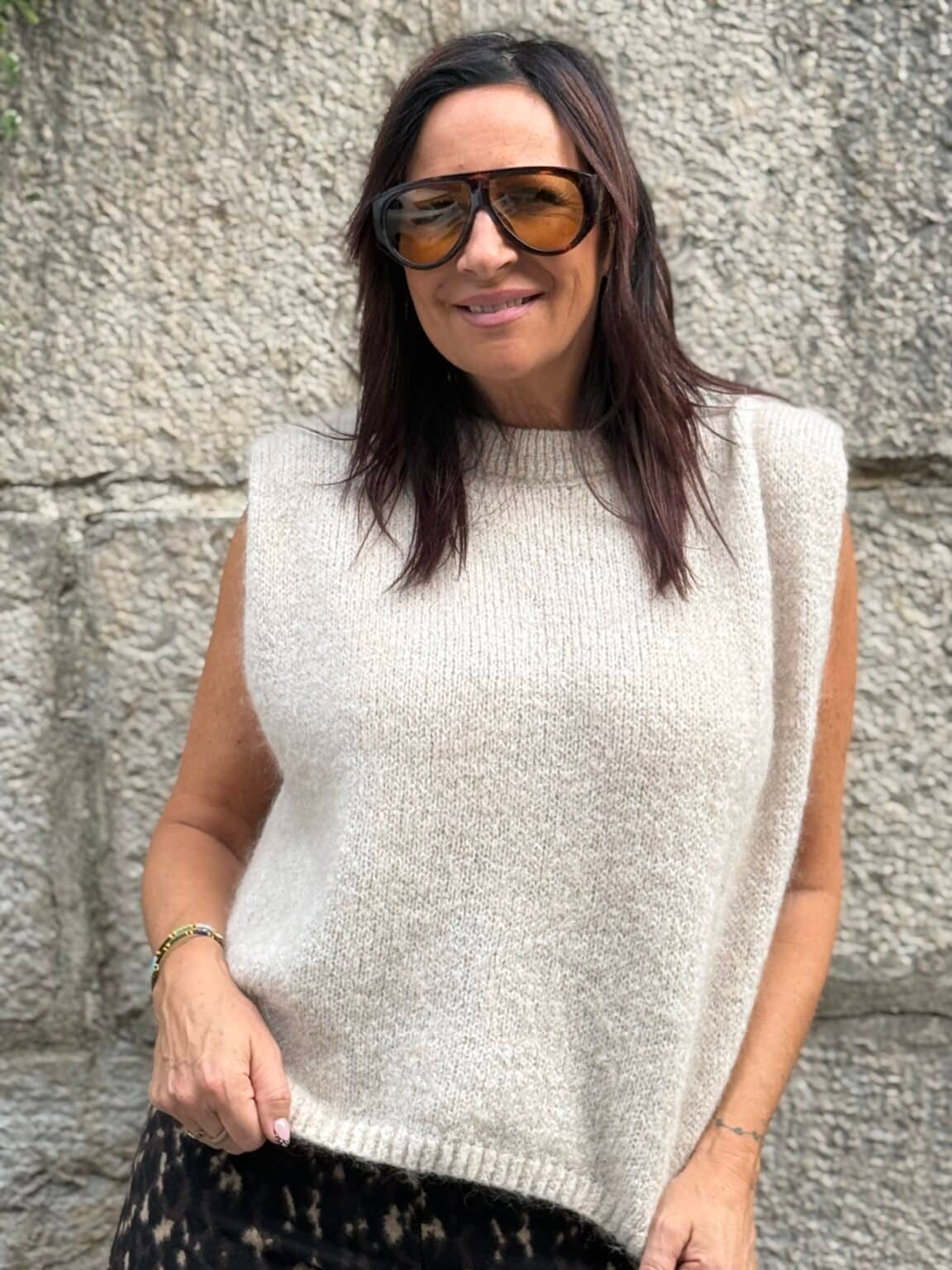 pull sans manches maille panna philia loft (maina)