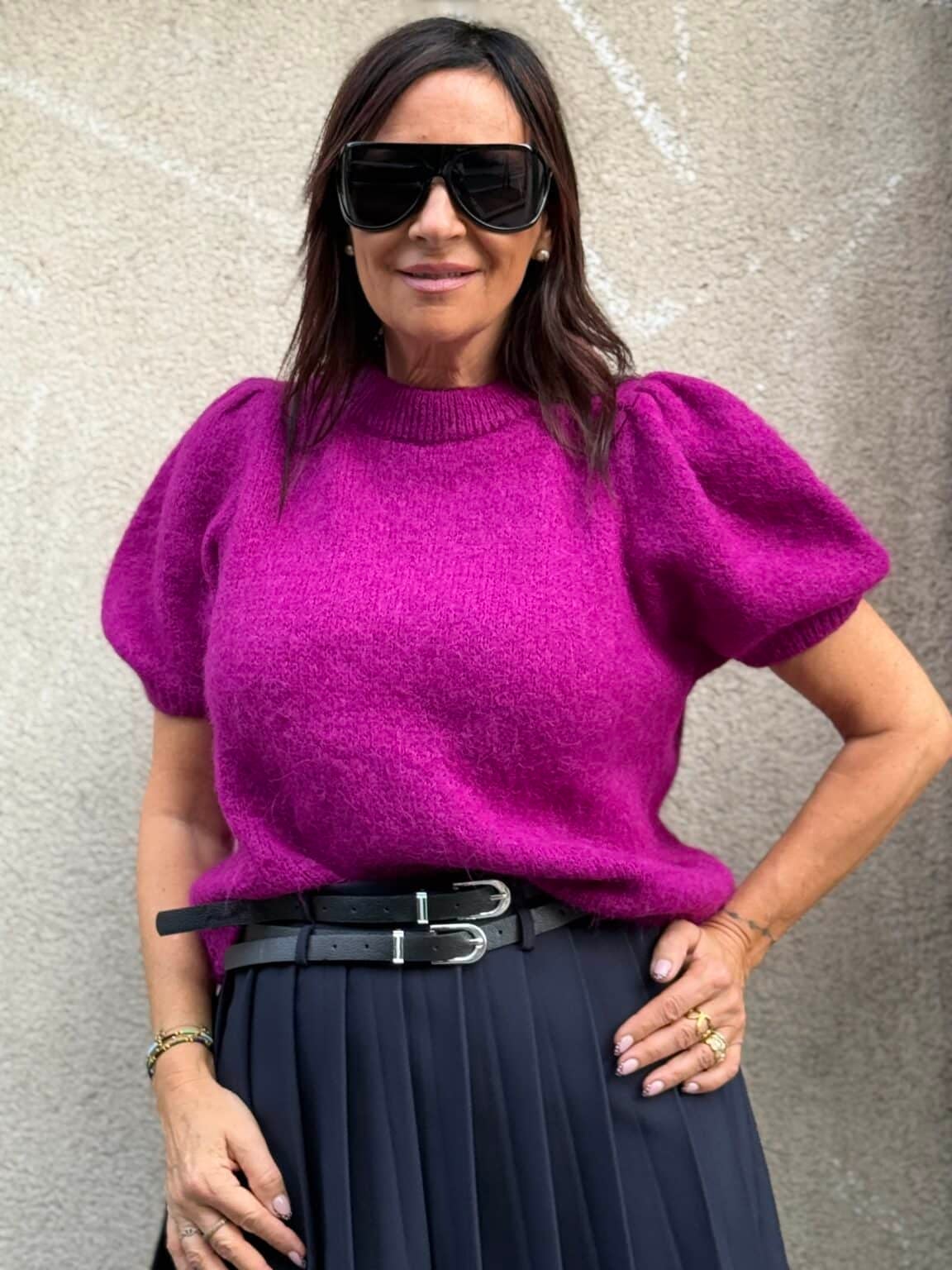 pull manches courtes en maille fuschia dixie (delph) (copie)