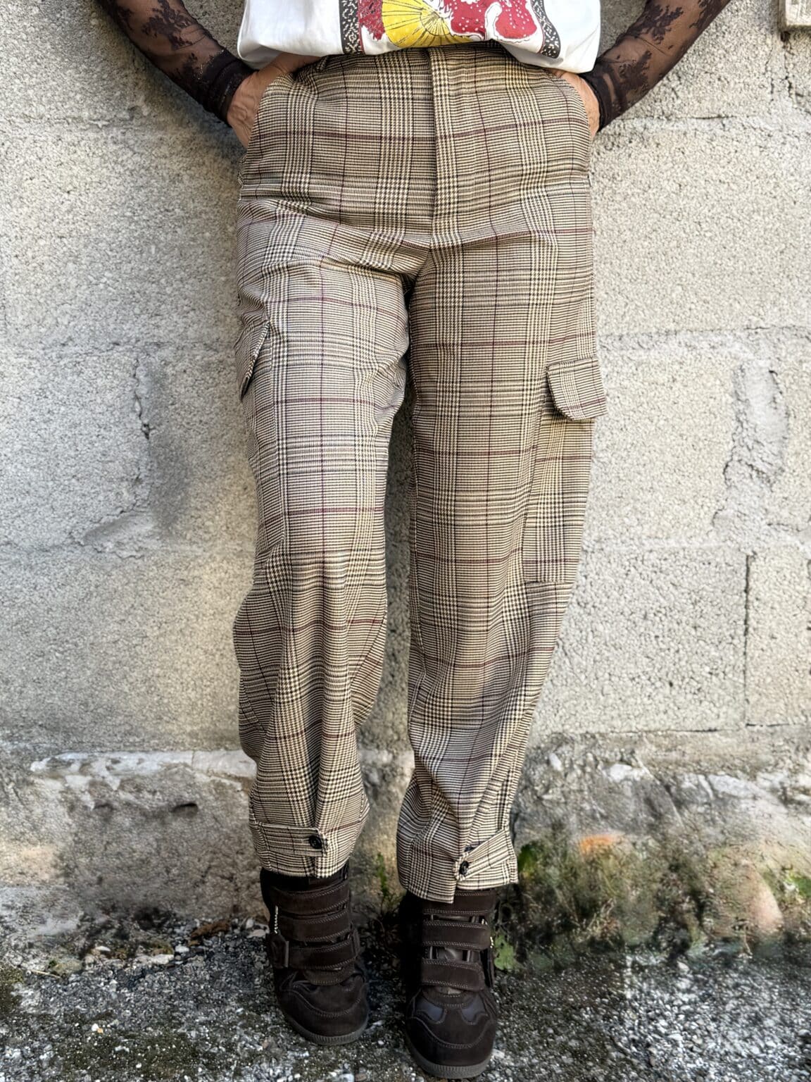 pantalon à carreaux prince de galles meme road