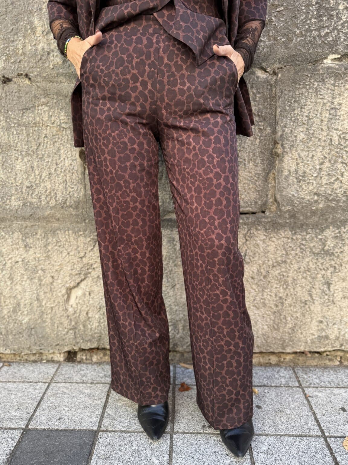 pantalon coupe droite léorpard imperial